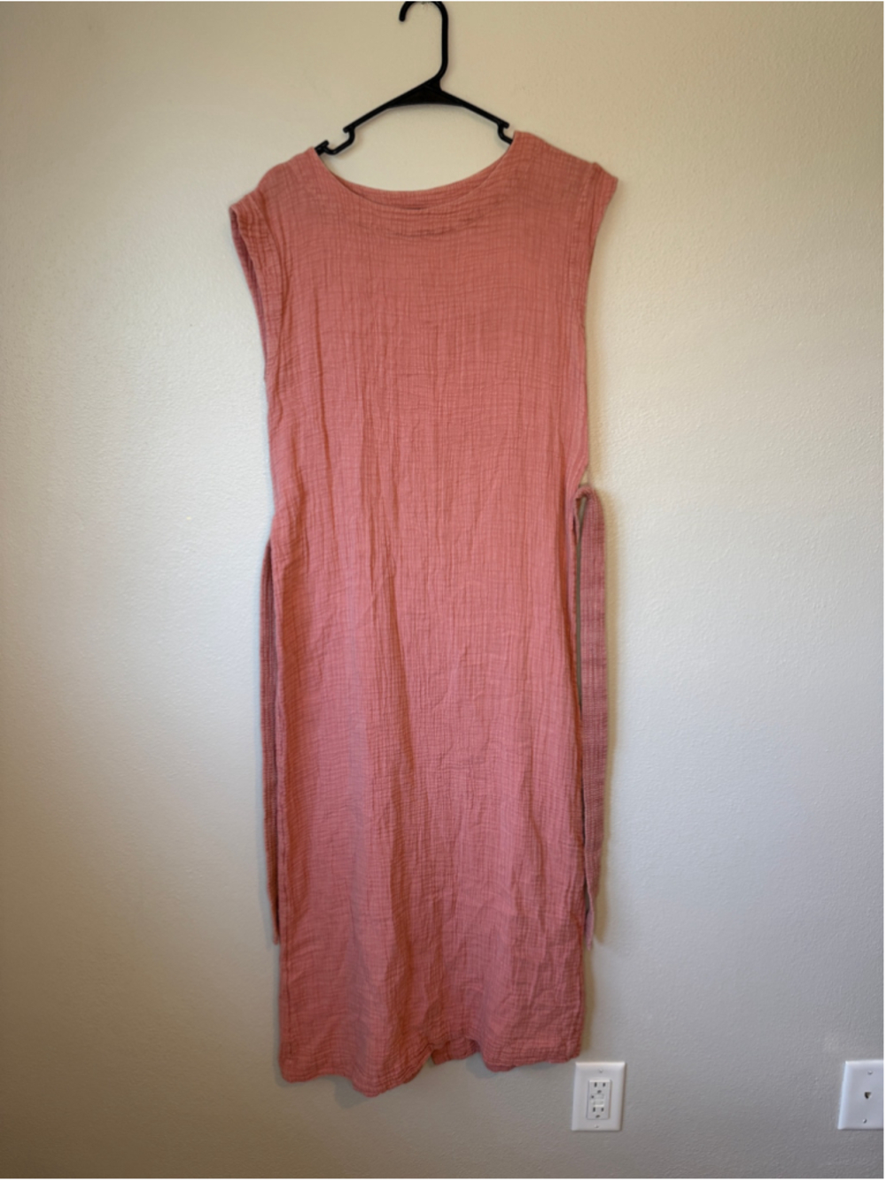 Faherty Dream Costa Organic Cotton Gauze Dress S Dusty Rose